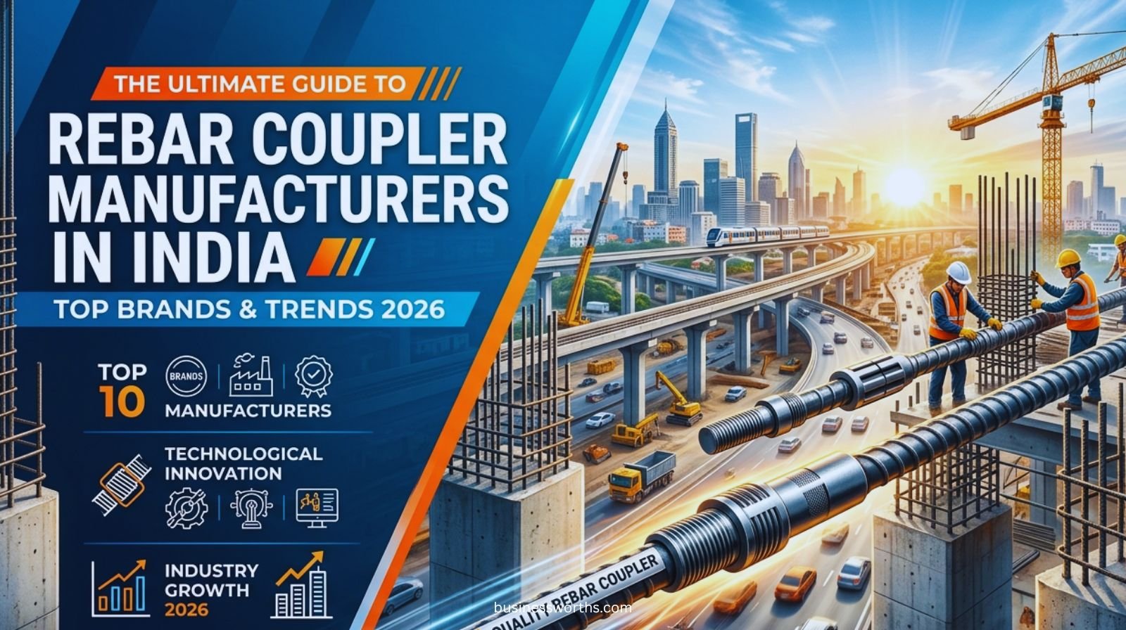 Leading rebar coupler manufacturers in India mechanical splicing for construction site